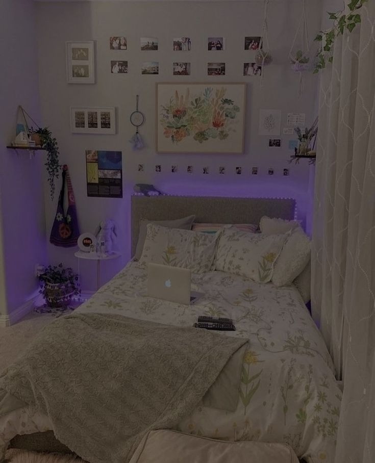 trang trí phòng ngủ bằng đèn led dây