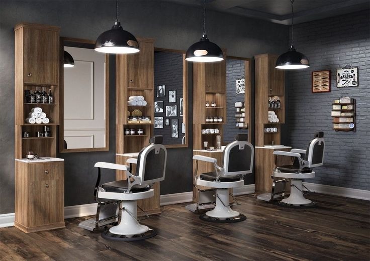 Kệ gỗ trang trí tiệm tóc